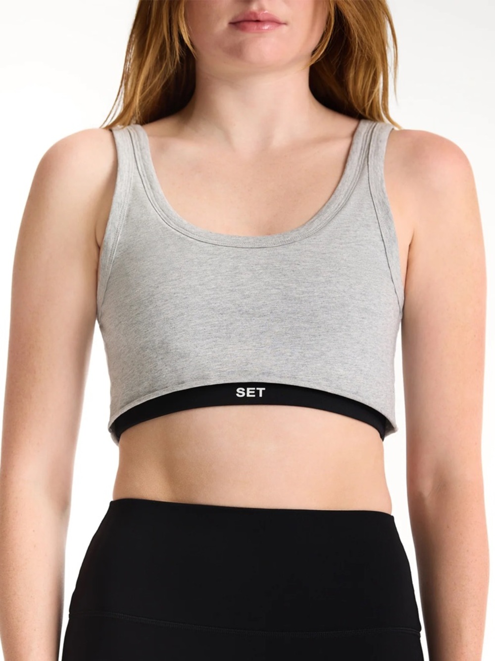 SET Active Grey and Black Sports Bra